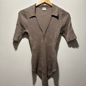 Abercrombie & Fitch Hook and Eye Polo Bodysuit